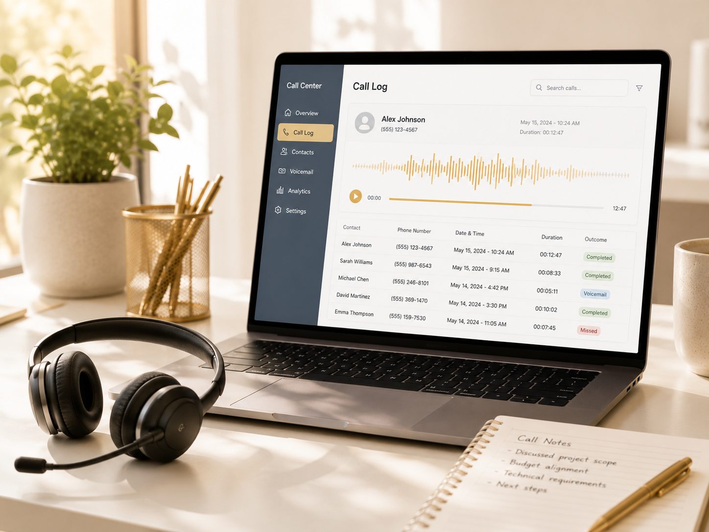 Illustration of AI Voice & Call Automation